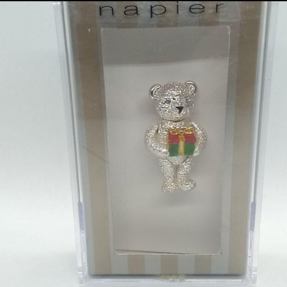 NOS Napier Articulated Bear Brooch Pin Collectable